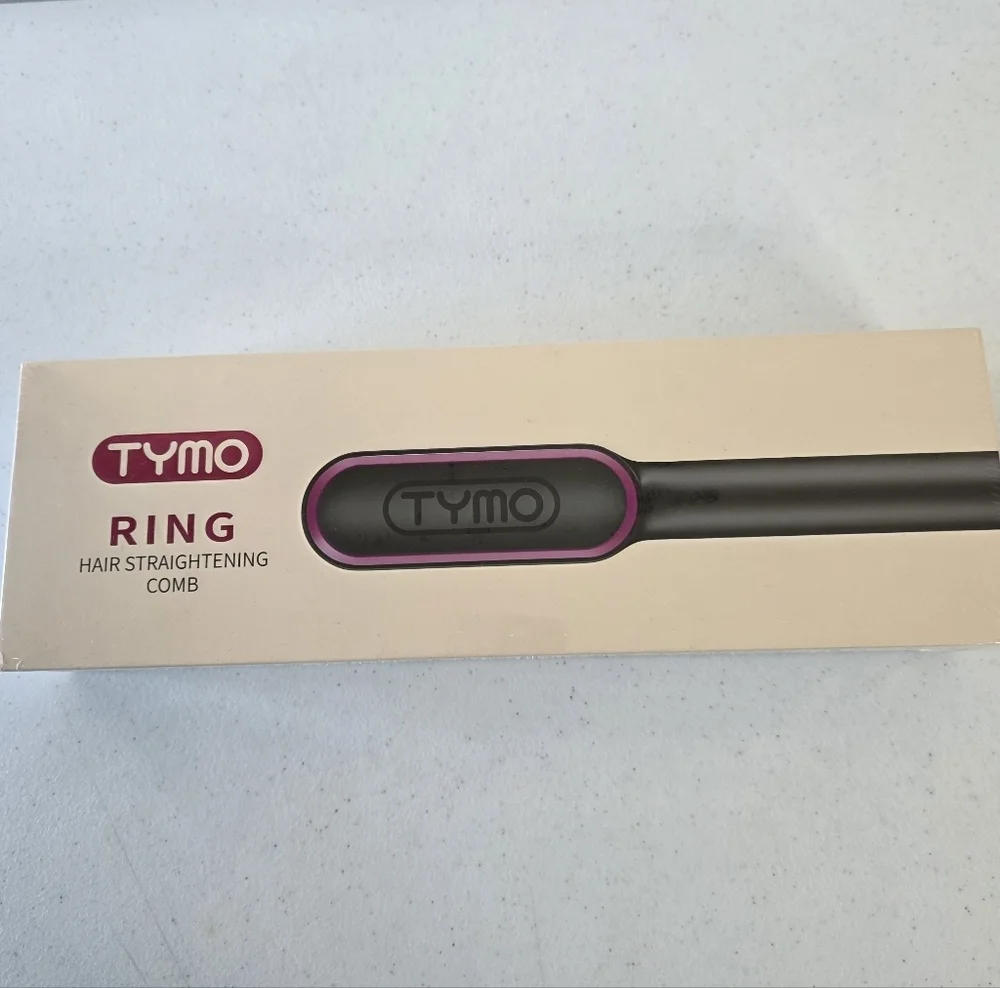 Tymo Ring Hair Straightening Comb NEW with Brush Hair Clips Heatproof Glove